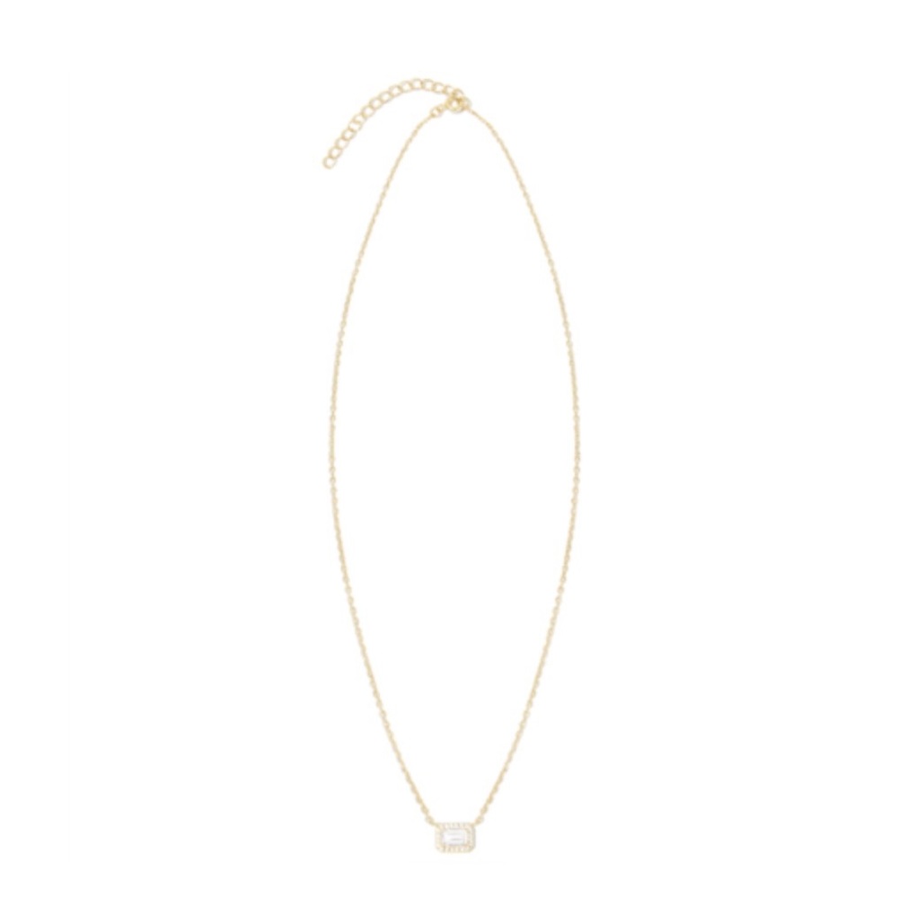 ✨NWT✨ ADINA EDEN Dainty Emerald Pavé Necklace - Picture 7 of 8